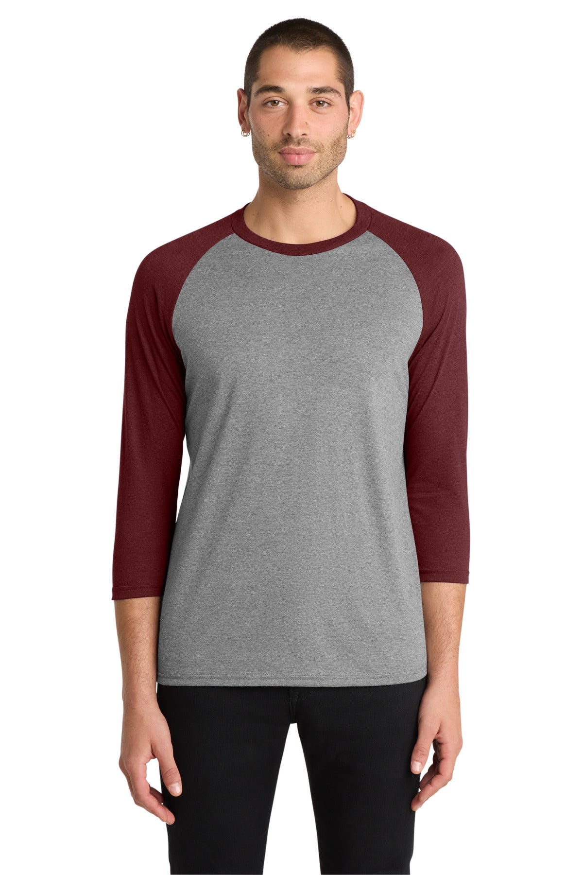 District ® Perfect Tri® 3/4-Sleeve Raglan. DM136