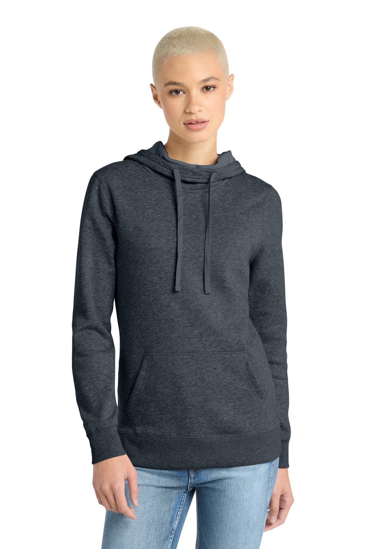 District ® Women's Lightweight Fleece Hoodie. DM493