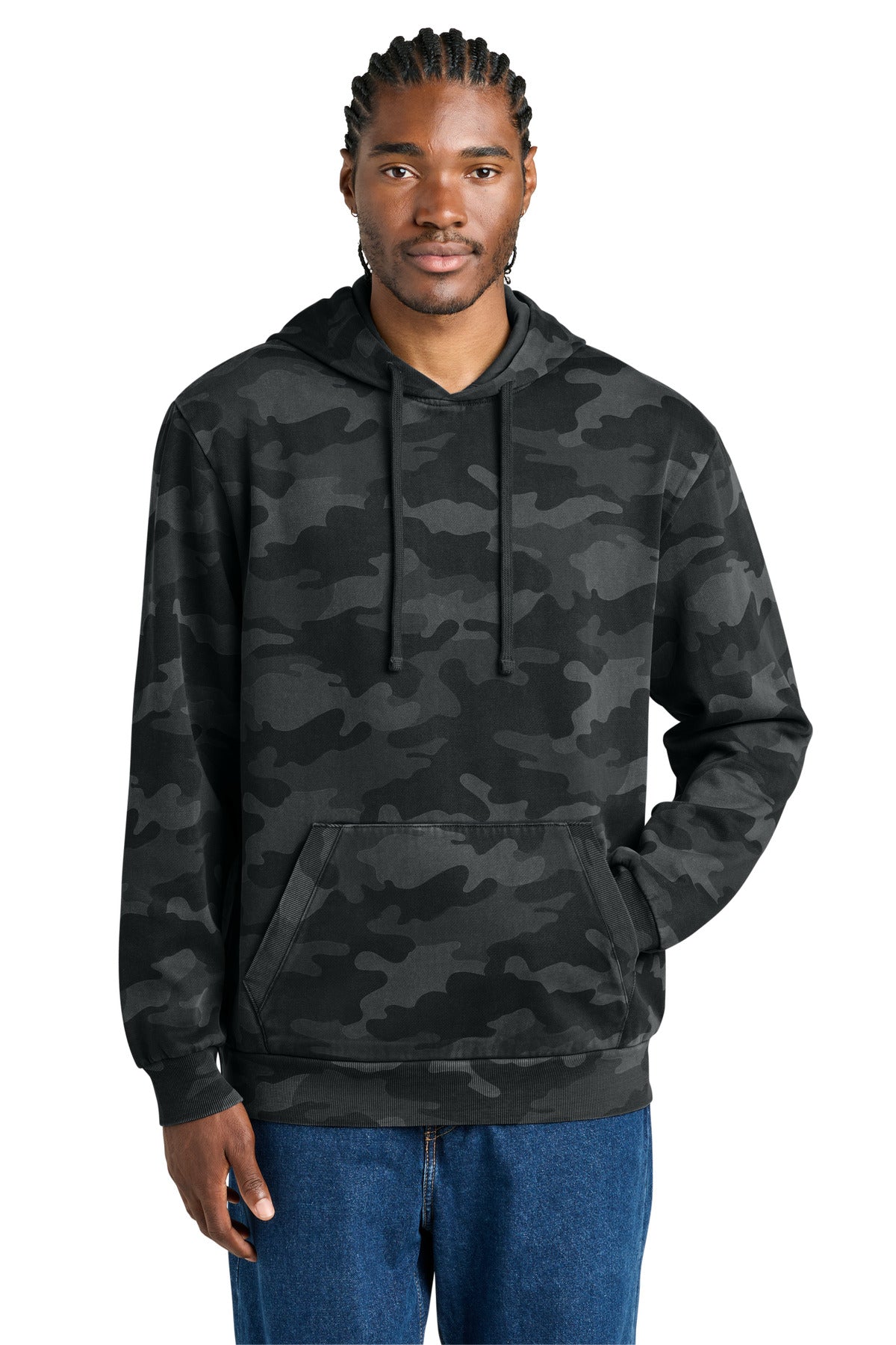 District Wash™ Camo Fleece Hoodie DT2200C
