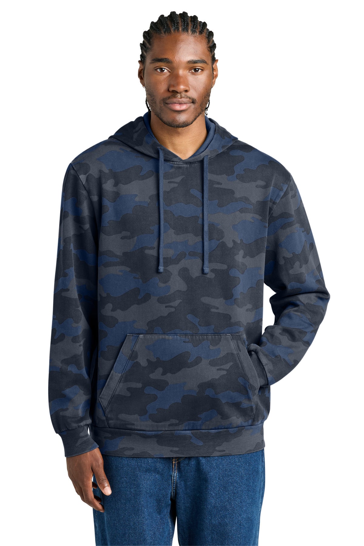 District Wash™ Camo Fleece Hoodie DT2200C