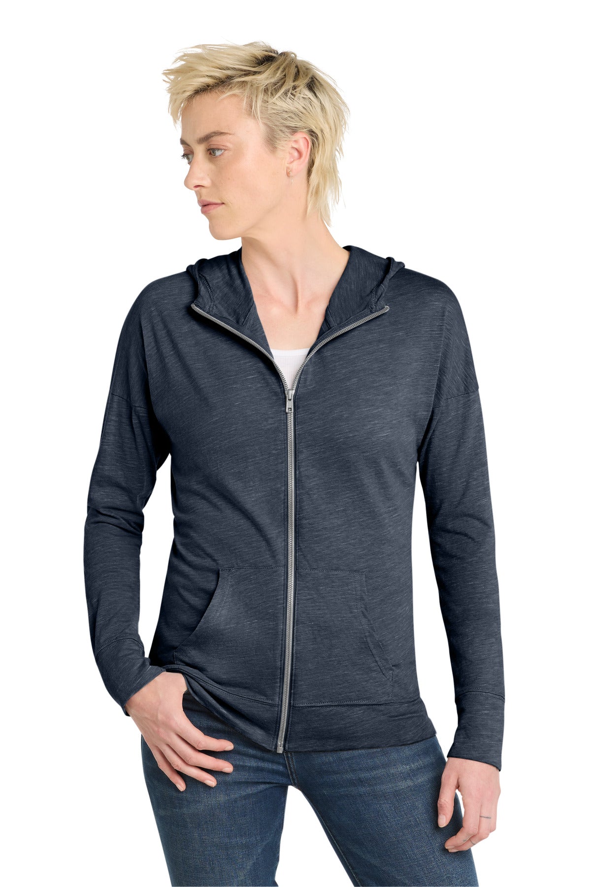 District ® Women's Medal Full-Zip Hoodie. DT665