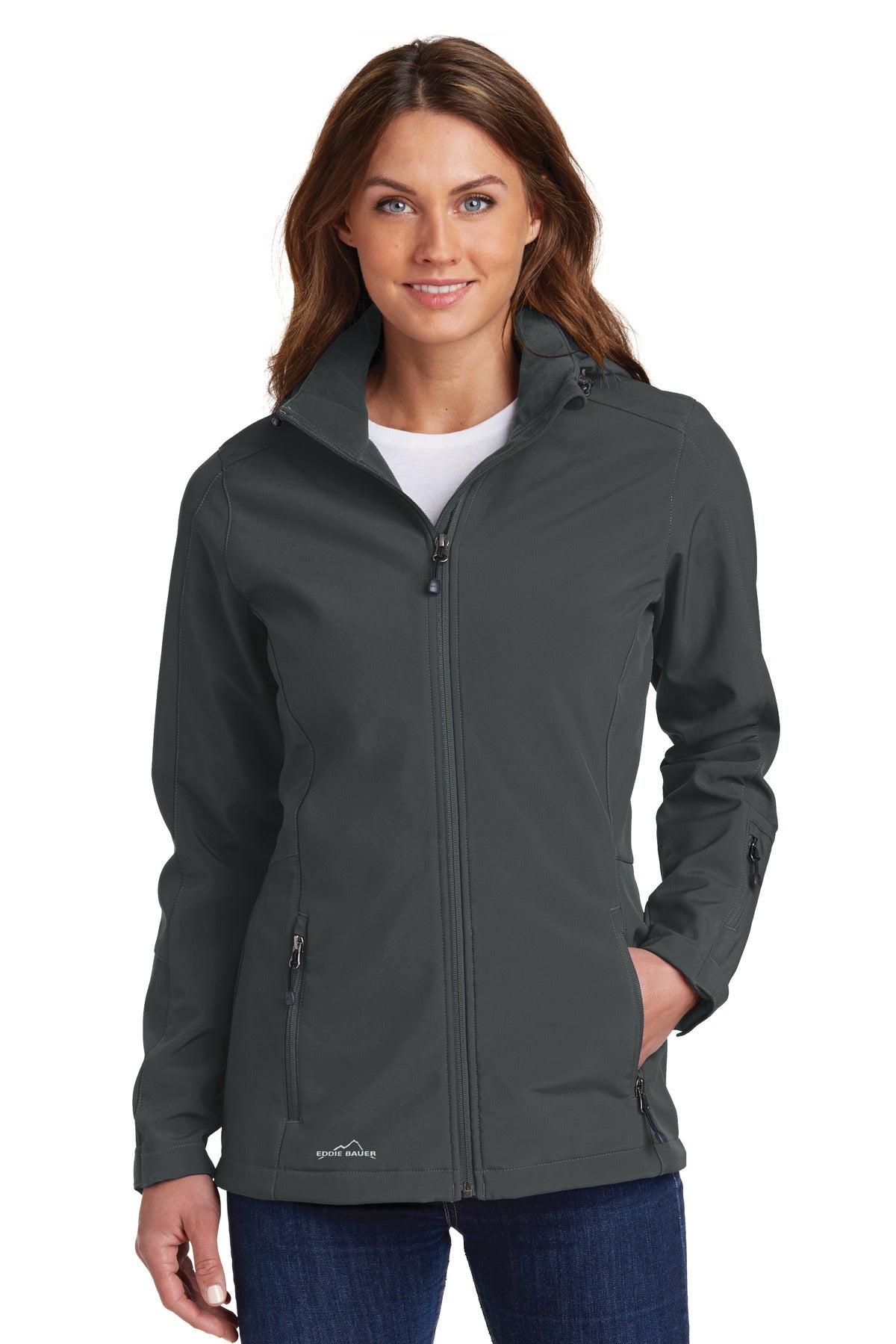Eddie Bauer® Women's Hooded Soft Shell Parka. EB537 – SanMar Sports
