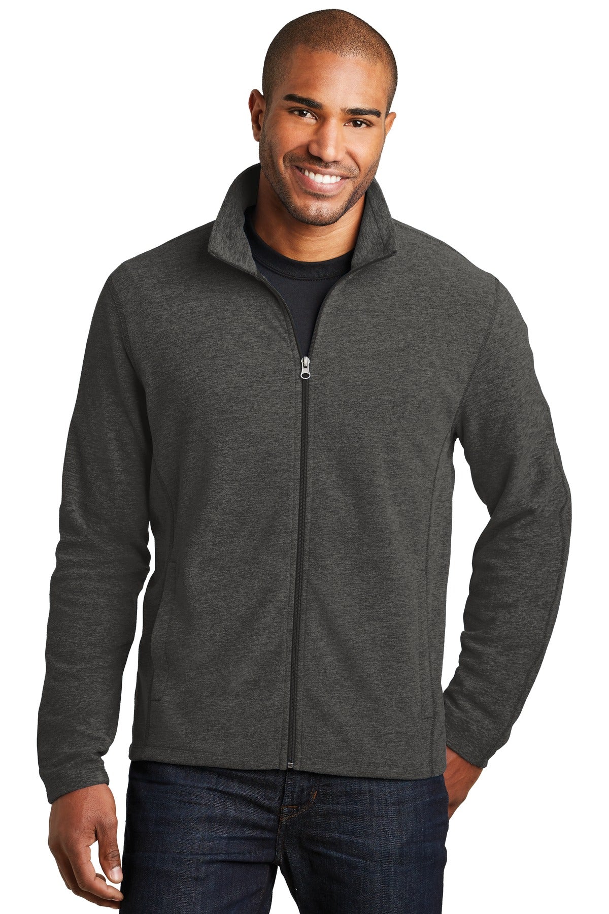 Port Authority® Heather Microfleece Full-Zip Jacket. F235 – SanMar