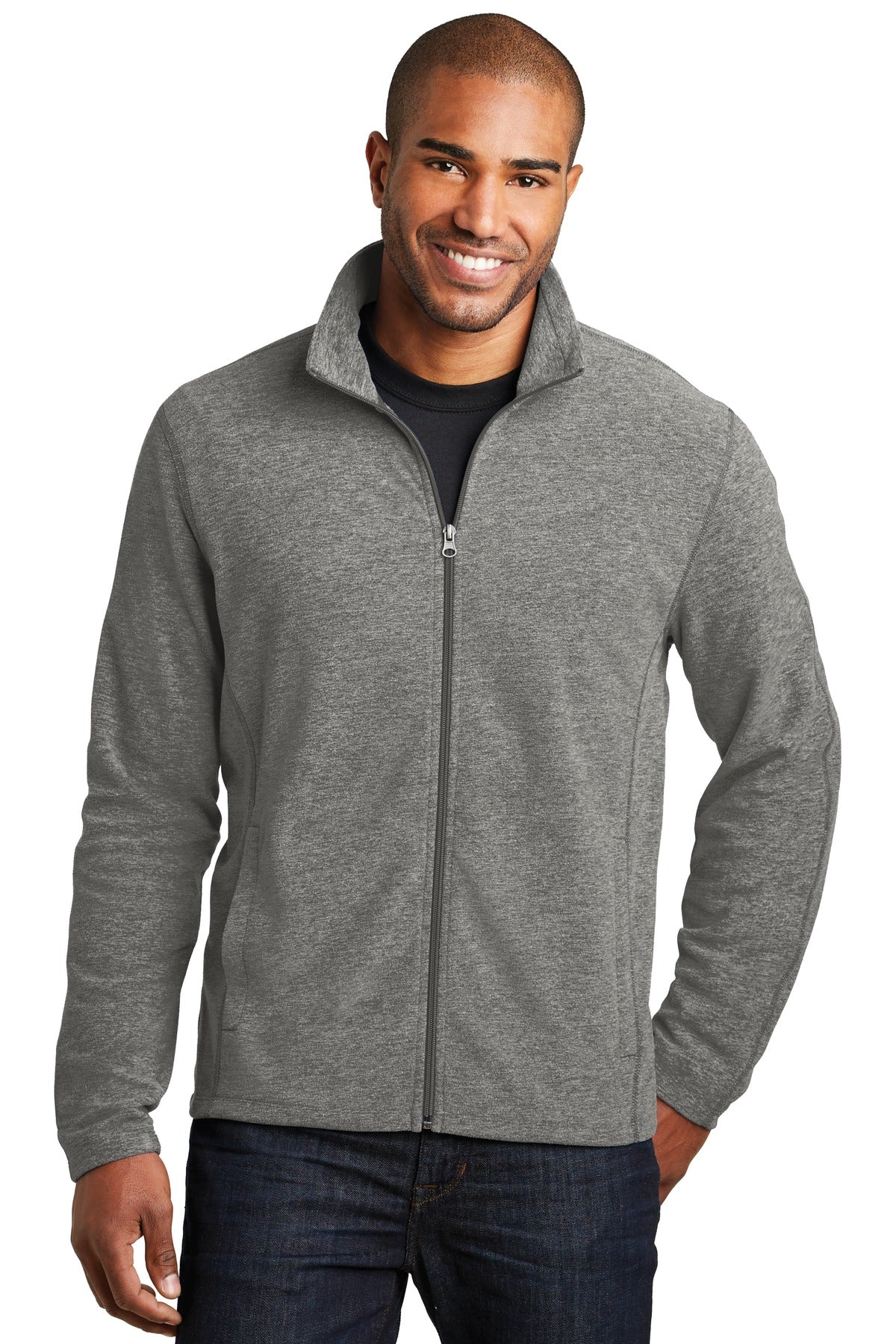 Port Authority® Heather Microfleece Full-Zip Jacket. F235 – SanMar