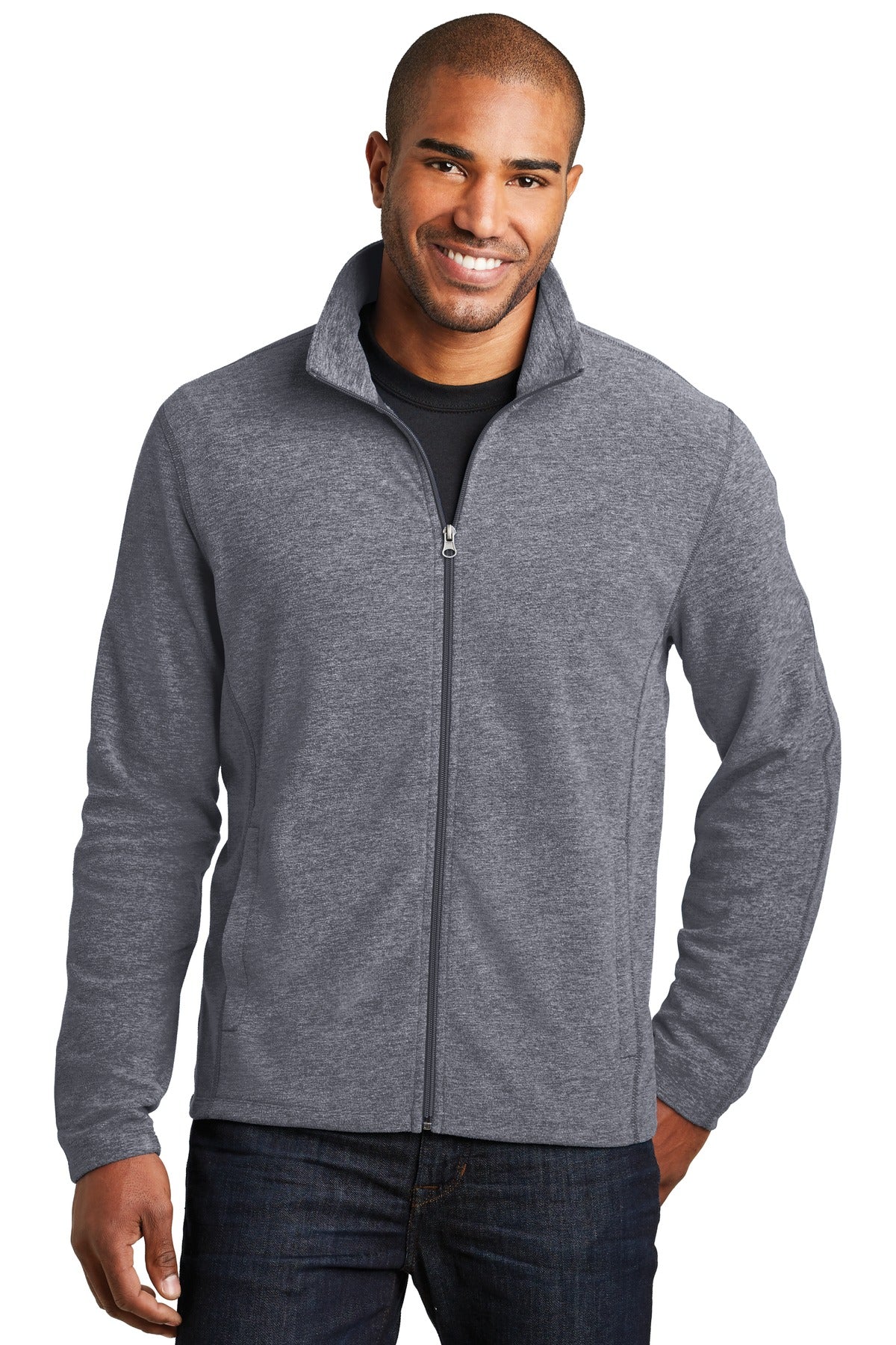 Port Authority® Heather Microfleece Full-Zip Jacket. F235 – SanMar