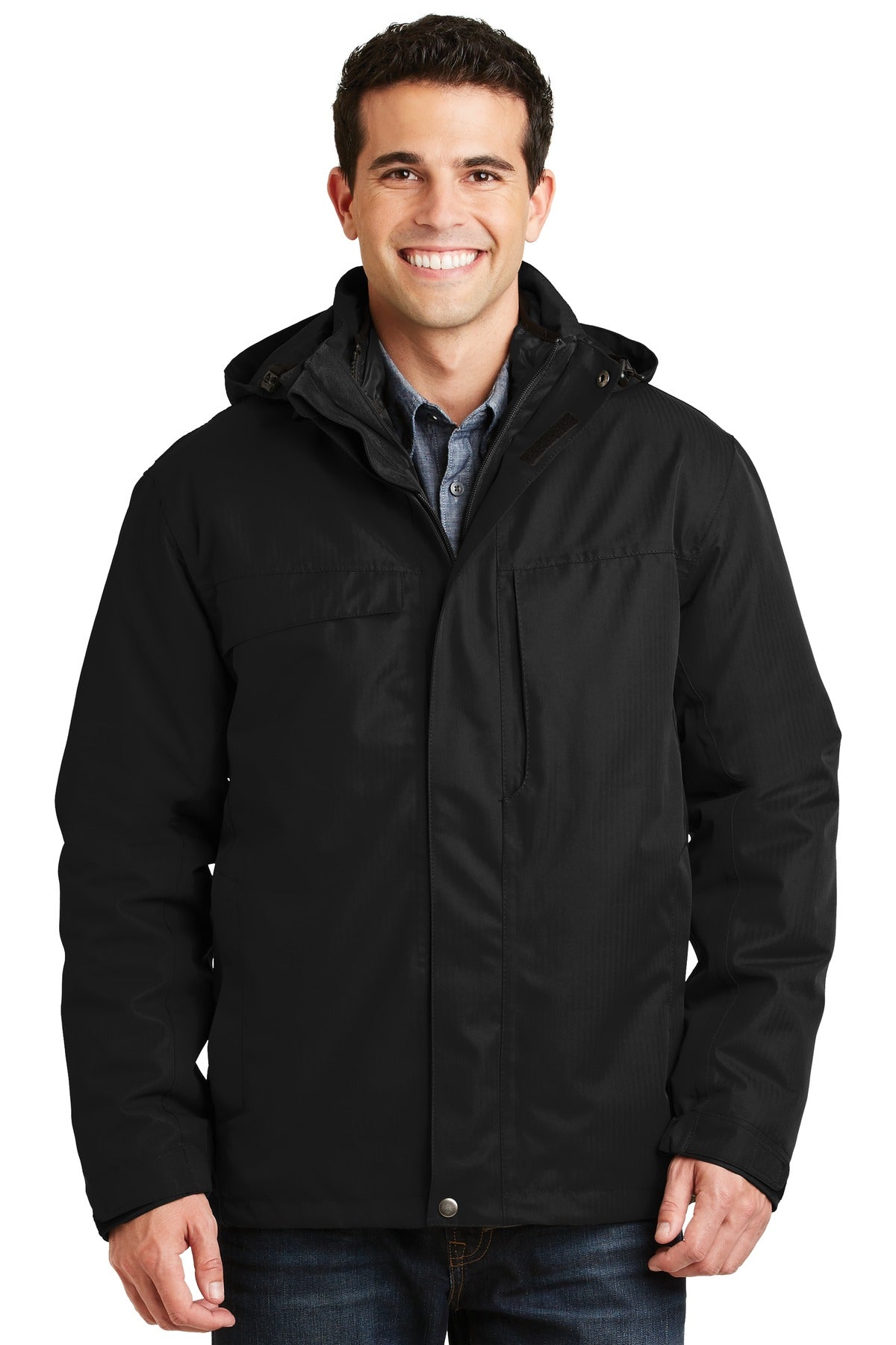 Port Authority® Herringbone 3-in-1 Parka. J302 – SanMar Sports