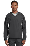Sport-Tek® Tipped V-Neck Raglan Wind Shirt. JST62