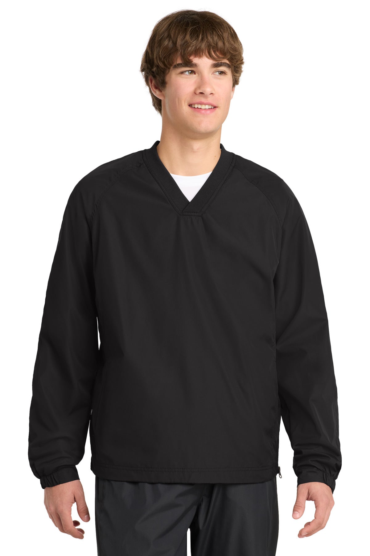 Sport-Tek® V-Neck Raglan Wind Shirt. JST72