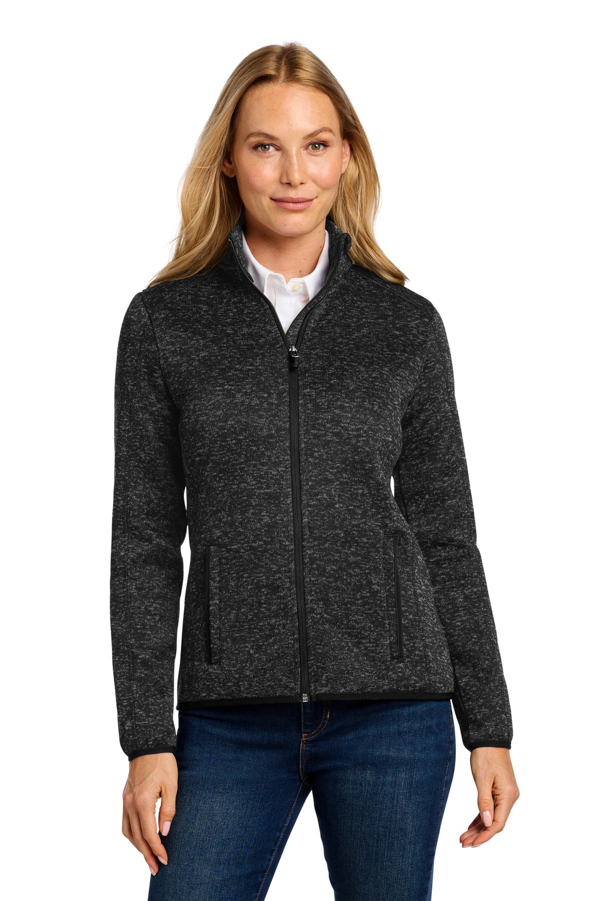 Port Authority® Women's Sweater Fleece Jacket. L232 – SanMar Sports