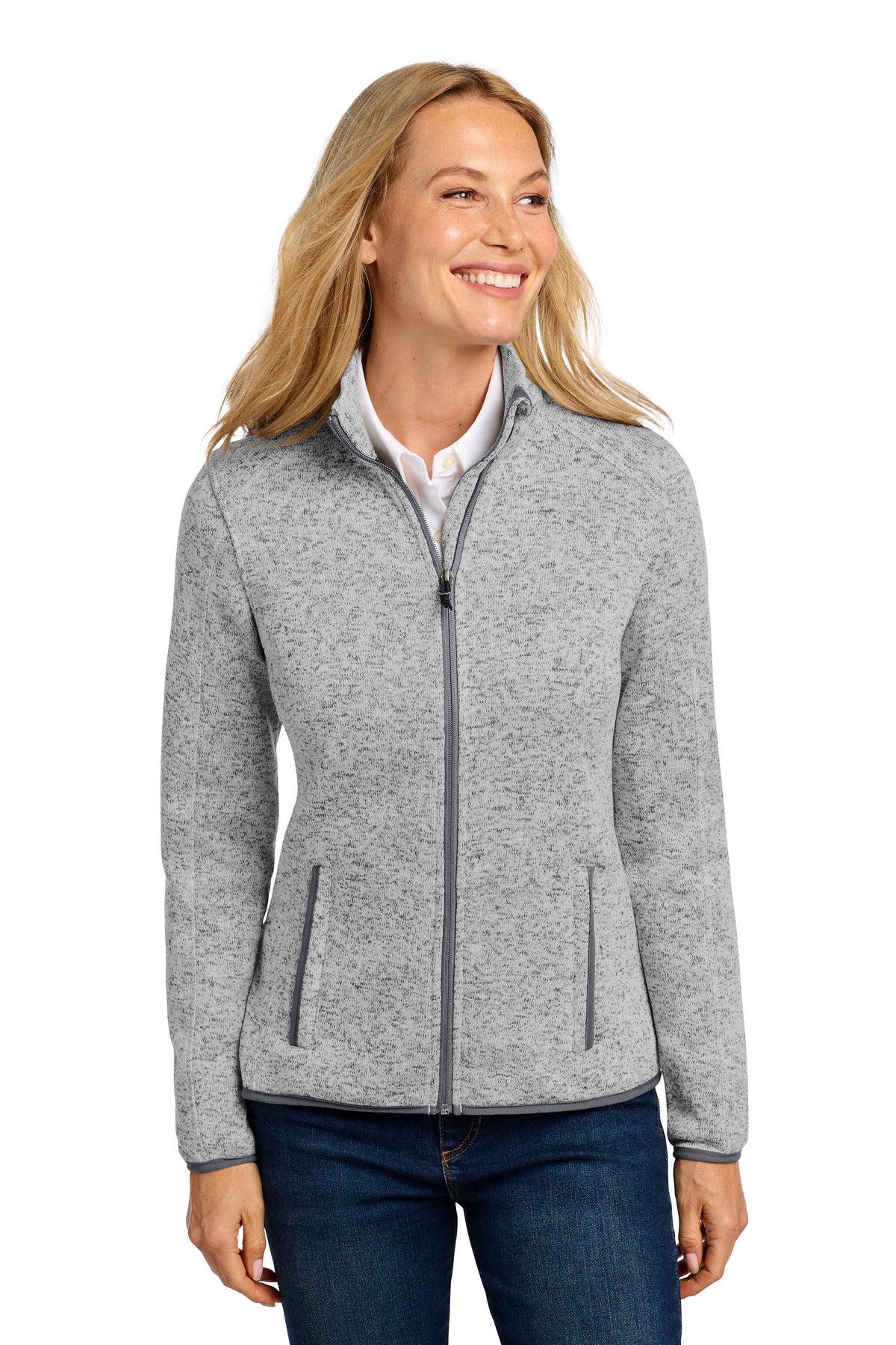 Port Authority® Women's Sweater Fleece Jacket. L232 – SanMar Sports