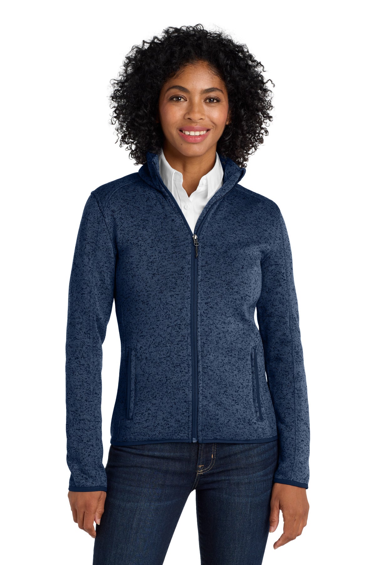 Port Authority® Women's Sweater Fleece Jacket. L232 – SanMar Sports