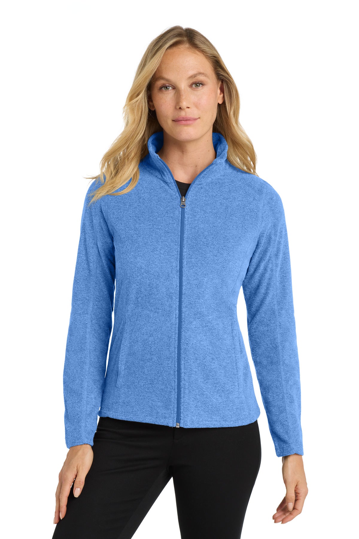 Port Authority® Women's Heather Microfleece Full-Zip Jacket. L235