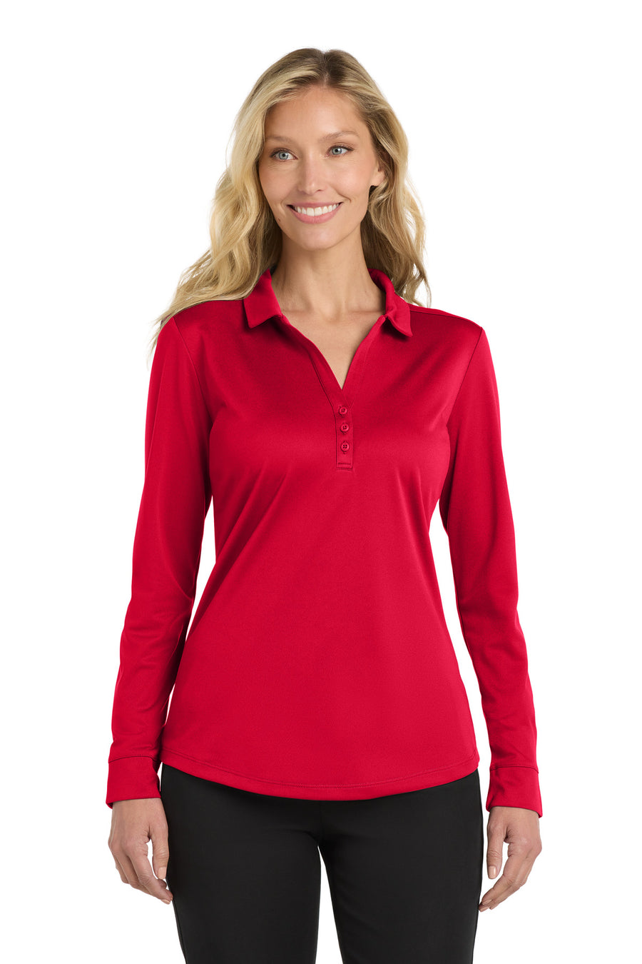 Port Authority ® Women's Silk Touch ®  Performance Long Sleeve Polo. L540LS
