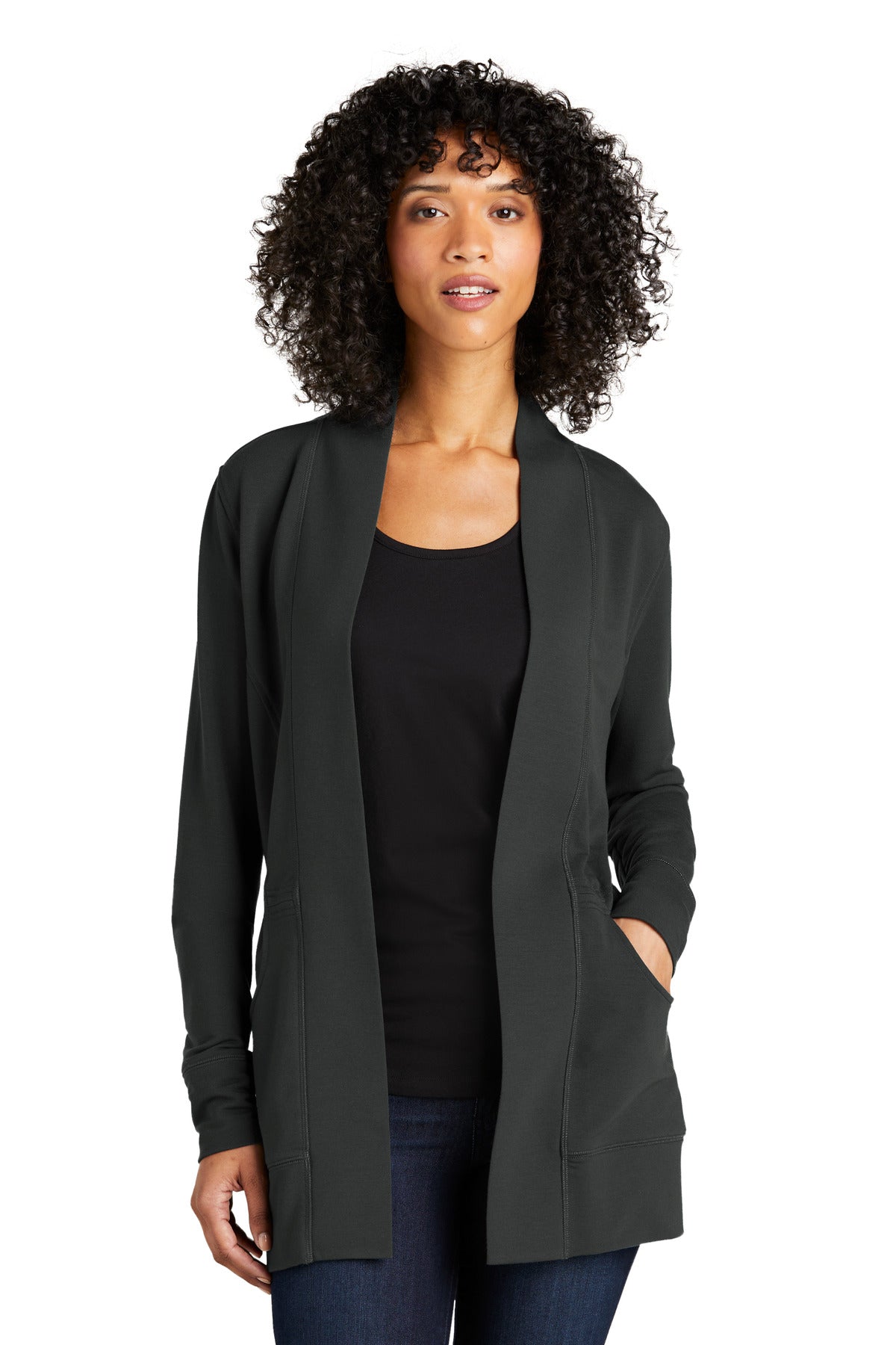 Port Authority® Women's Microterry Cardigan LK825 – SanMar Sports