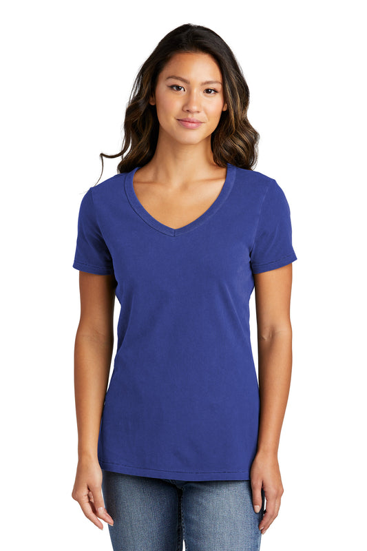 Port & Co™ Women's Beach Wash® Garment-Dyed V-Neck Tee LPC099V