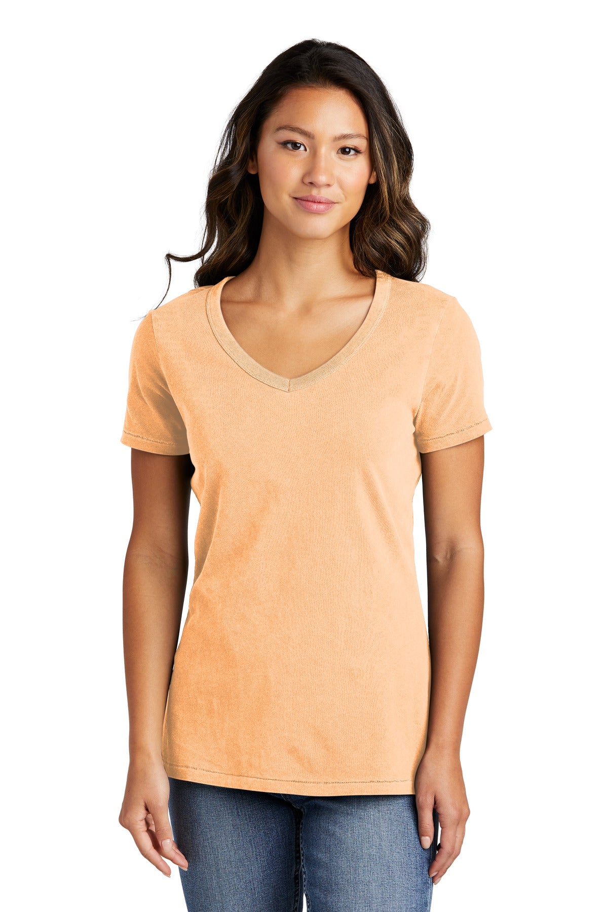 Port & Co™ Women's Beach Wash® Garment-Dyed V-Neck Tee LPC099V