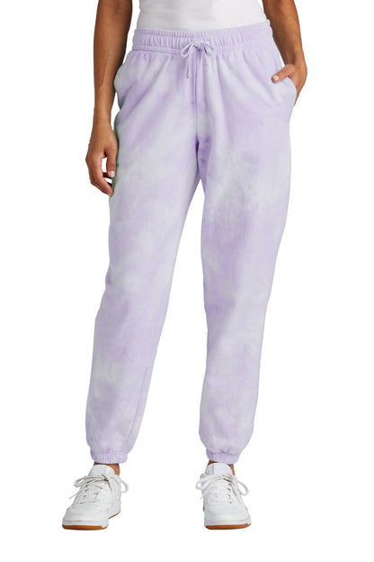 Port & Co™ Women's Beach Wash® Cloud Tie-Dye Sweatpant LPC140P