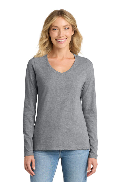 Port & Co™ Women's Long Sleeve Fan Favorite V-Neck Tee. LPC450VLS