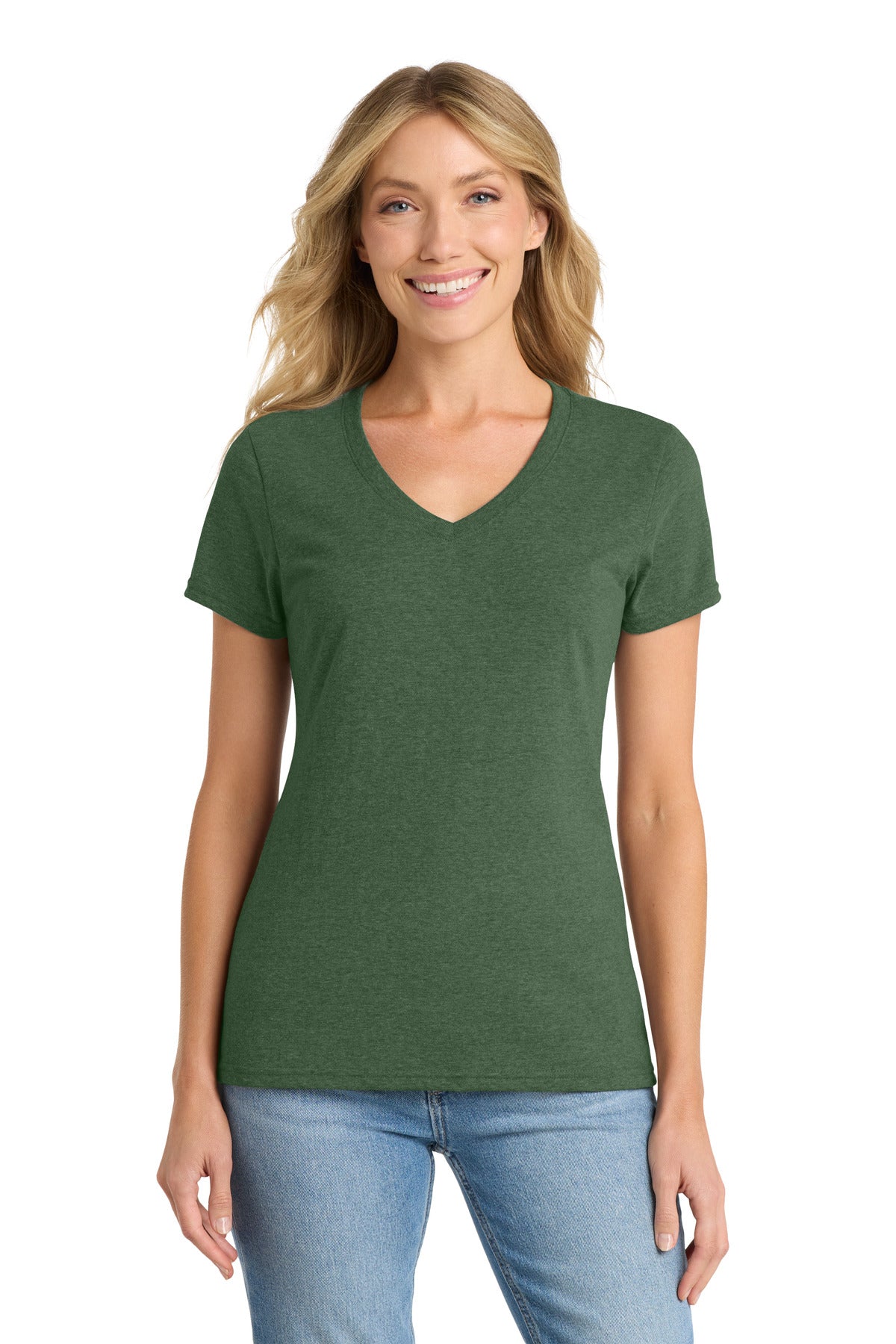 Port & Co™ Women's Fan Favorite™ Blend V-Neck Tee. LPC455V