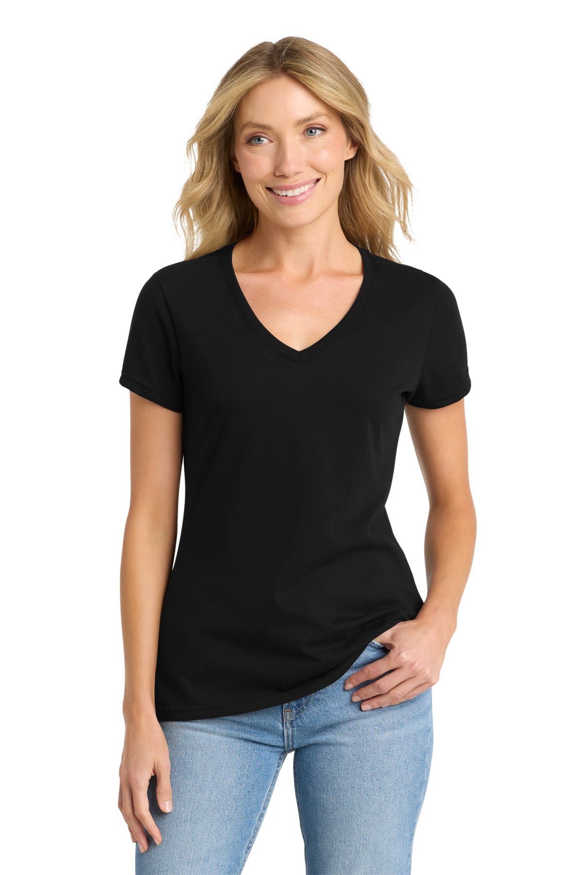 Port & Co™ Women's Fan Favorite™ Blend V-Neck Tee. LPC455V