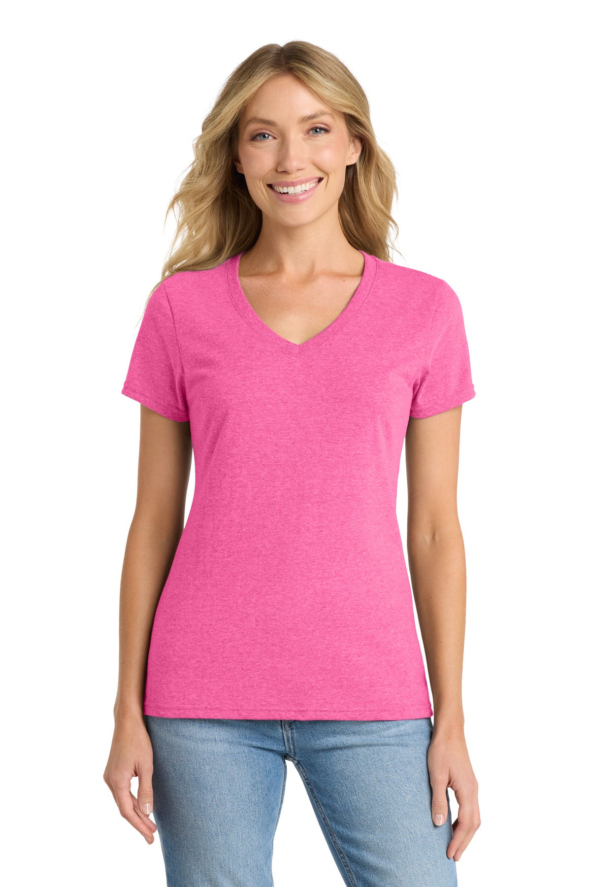Port & Co™ Women's Fan Favorite™ Blend V-Neck Tee. LPC455V