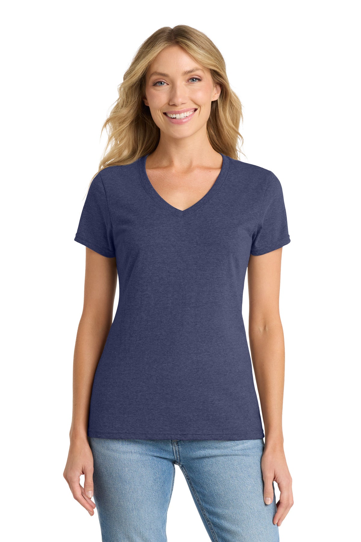 Port & Co™ Women's Fan Favorite™ Blend V-Neck Tee. LPC455V