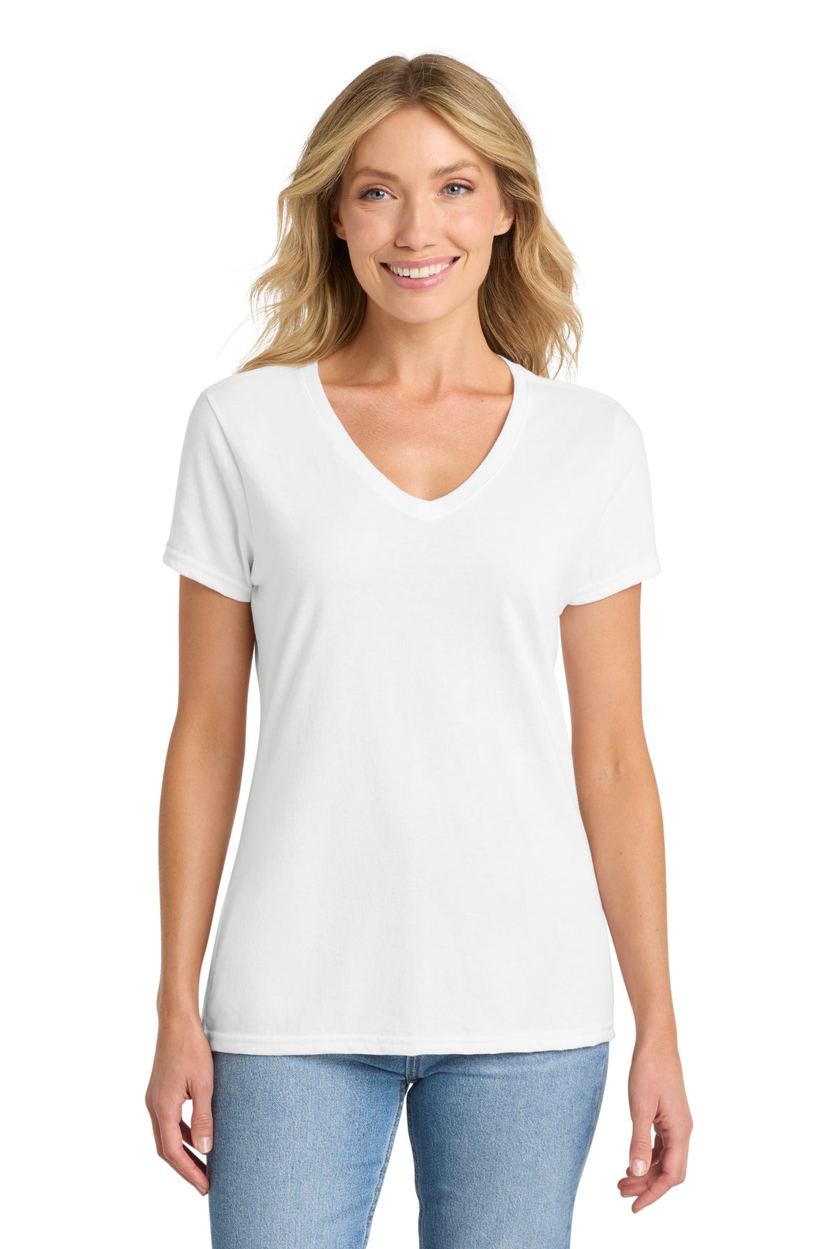 Port & Co™ Women's Fan Favorite™ Blend V-Neck Tee. LPC455V