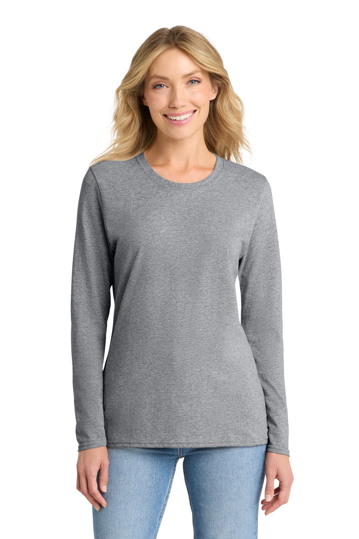 Port & Co™ Women's Long Sleeve Core Cotton Tee. LPC54LS