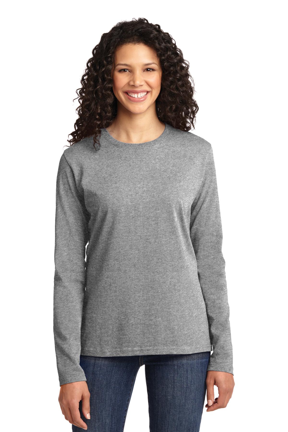 Port & Co™ Women's Long Sleeve Core Cotton Tee. LPC54LS