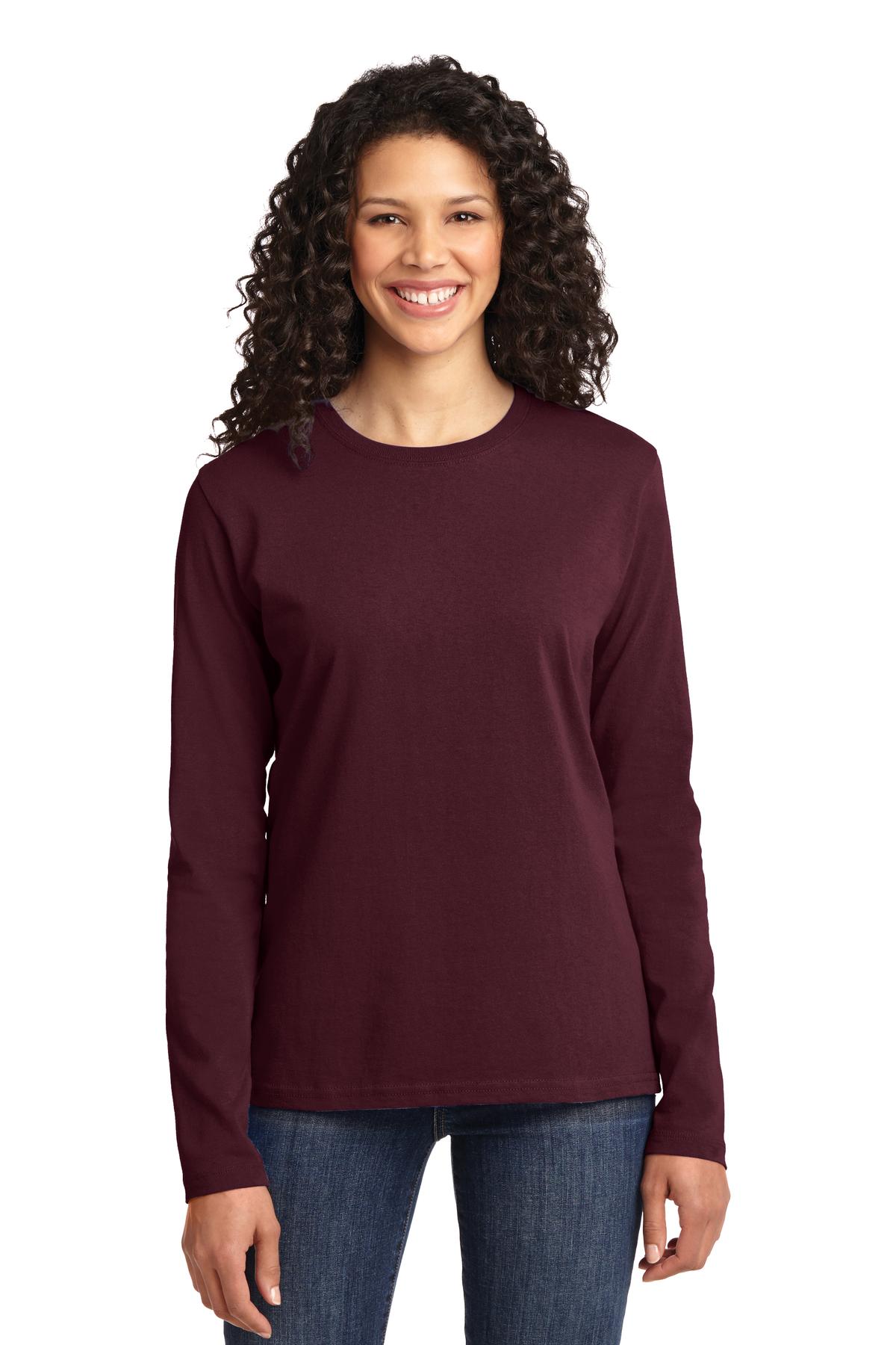 Port & Co™ Women's Long Sleeve Core Cotton Tee. LPC54LS