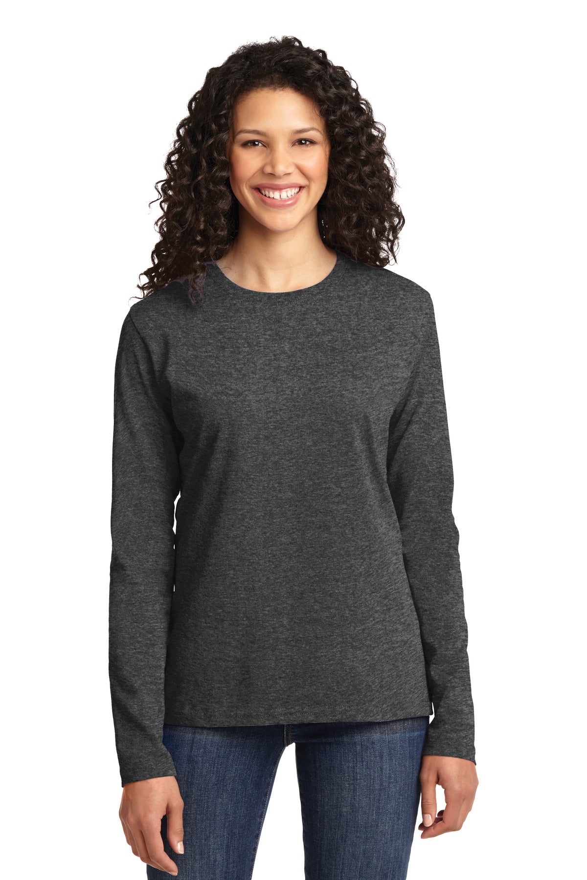 Port & Co™ Women's Long Sleeve Core Cotton Tee. LPC54LS