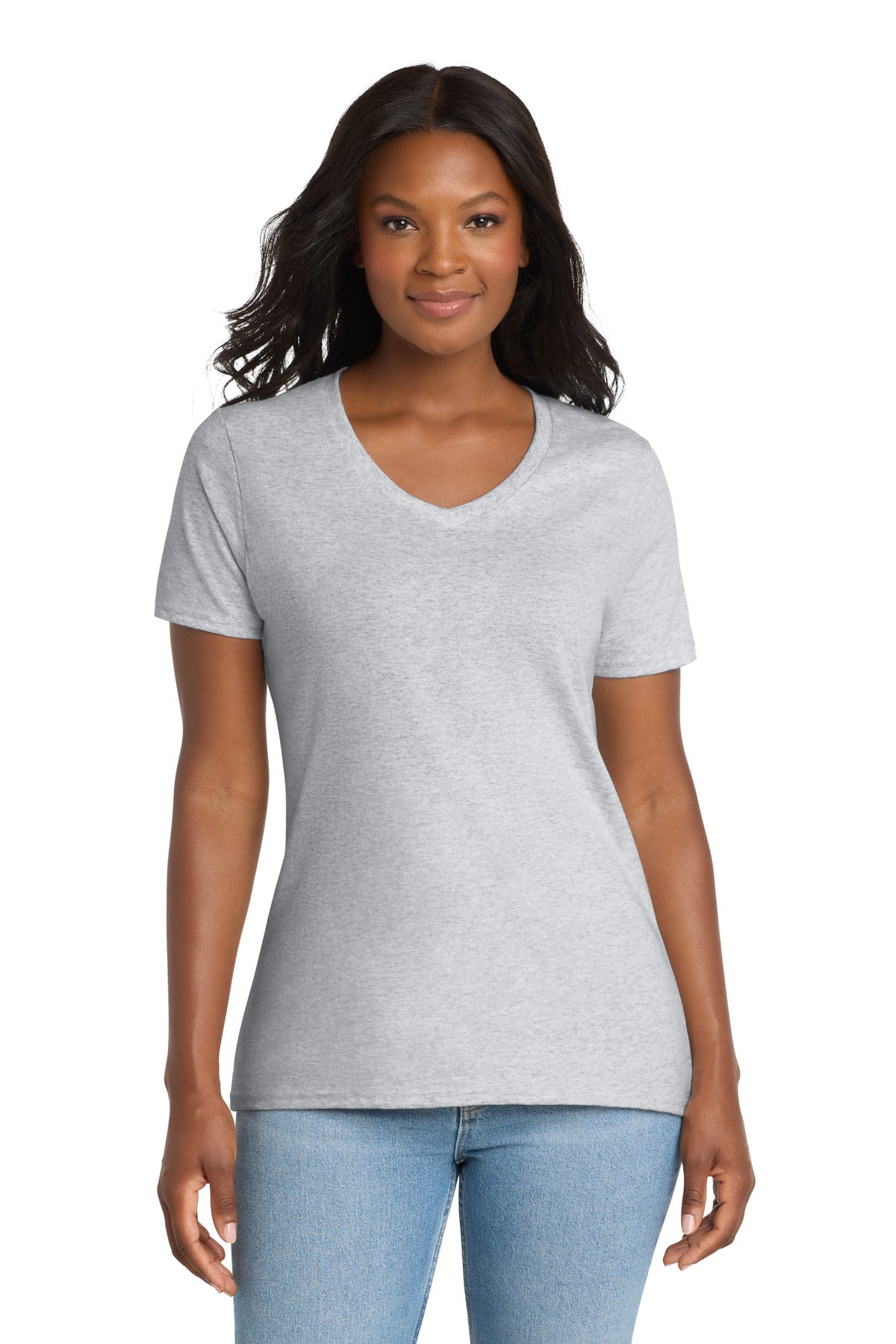 Port & Co™ Women's Core Cotton V-Neck Tee. LPC54V