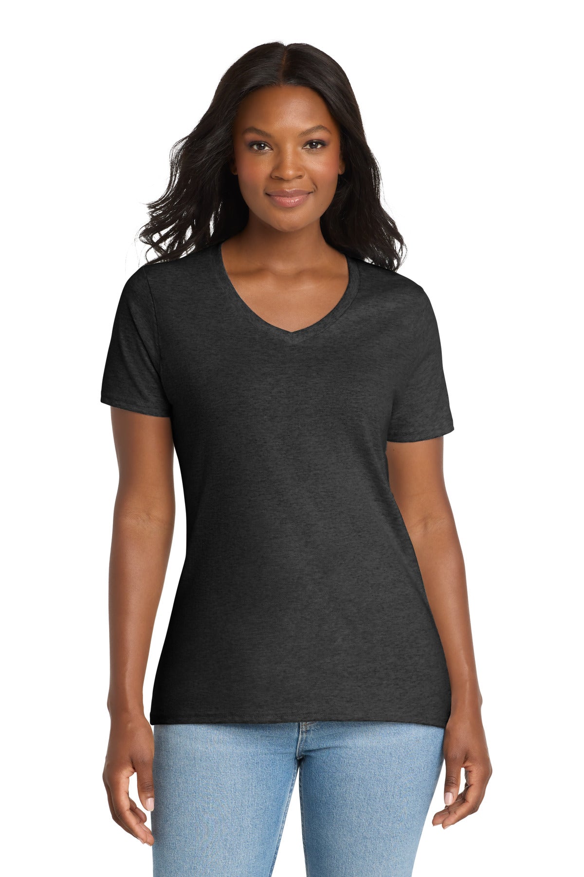 Port & Co™ Women's Core Cotton V-Neck Tee. LPC54V