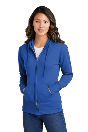 Port & Company® Women's Core Fleece Full-Zip Hooded Sweatshirt. LPC78ZH
