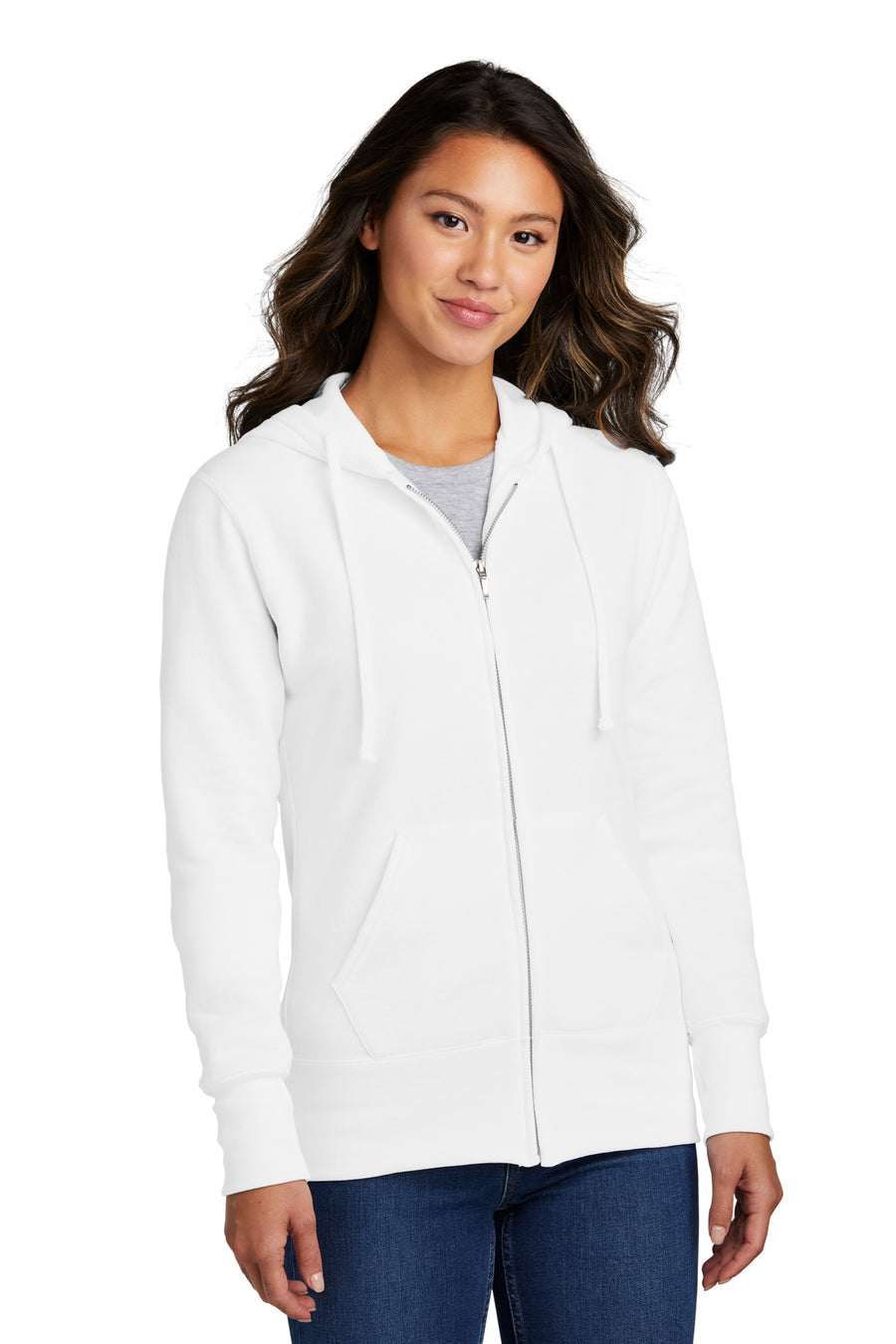 Port & Company® Women's Core Fleece Full-Zip Hooded Sweatshirt. LPC78ZH