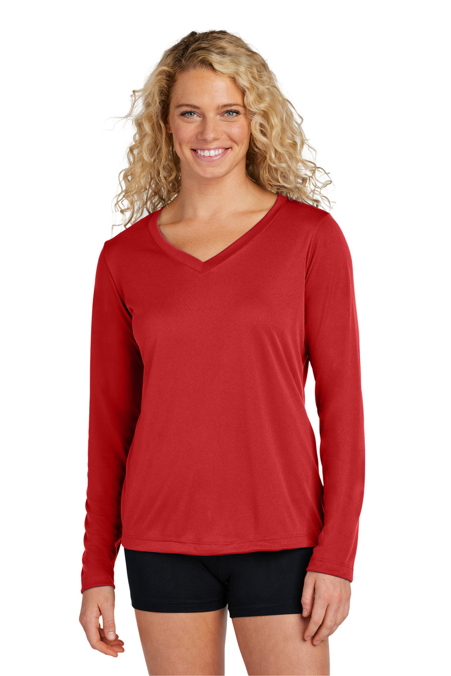 Sport-Tek® Women's Long Sleeve PosiCharge® Competitor® V-Neck Tee. LST353LS