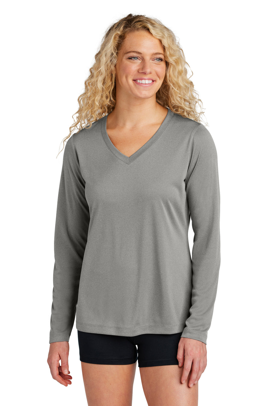 Sport-Tek® Women's Long Sleeve PosiCharge® Competitor® V-Neck Tee. LST353LS