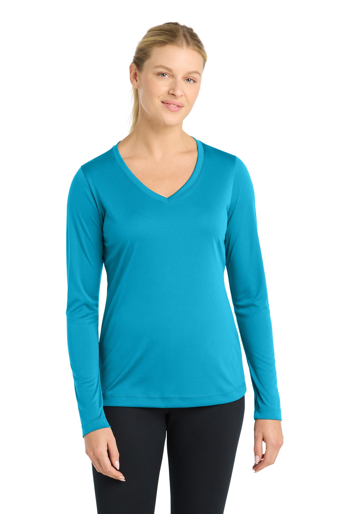 Sport-Tek® Women's Long Sleeve PosiCharge® Competitor™ V-Neck Tee. LST353LS