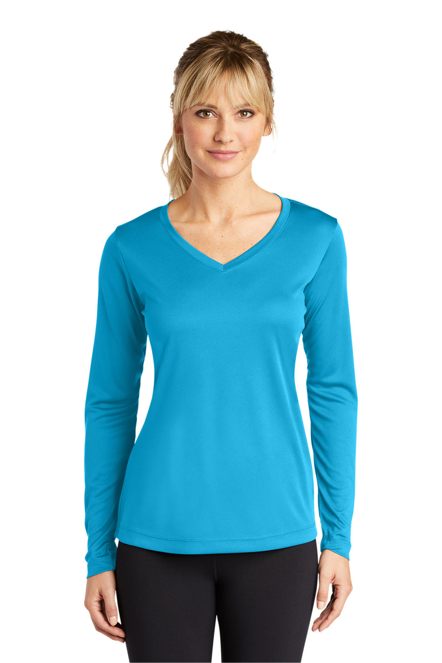 Sport-Tek® Women's Long Sleeve PosiCharge® Competitor® V-Neck Tee. LST353LS