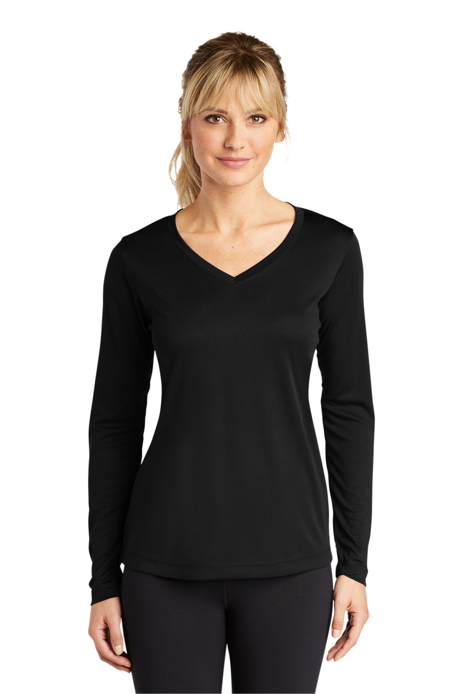 Sport-Tek® Women's Long Sleeve PosiCharge® Competitor® V-Neck Tee. LST353LS