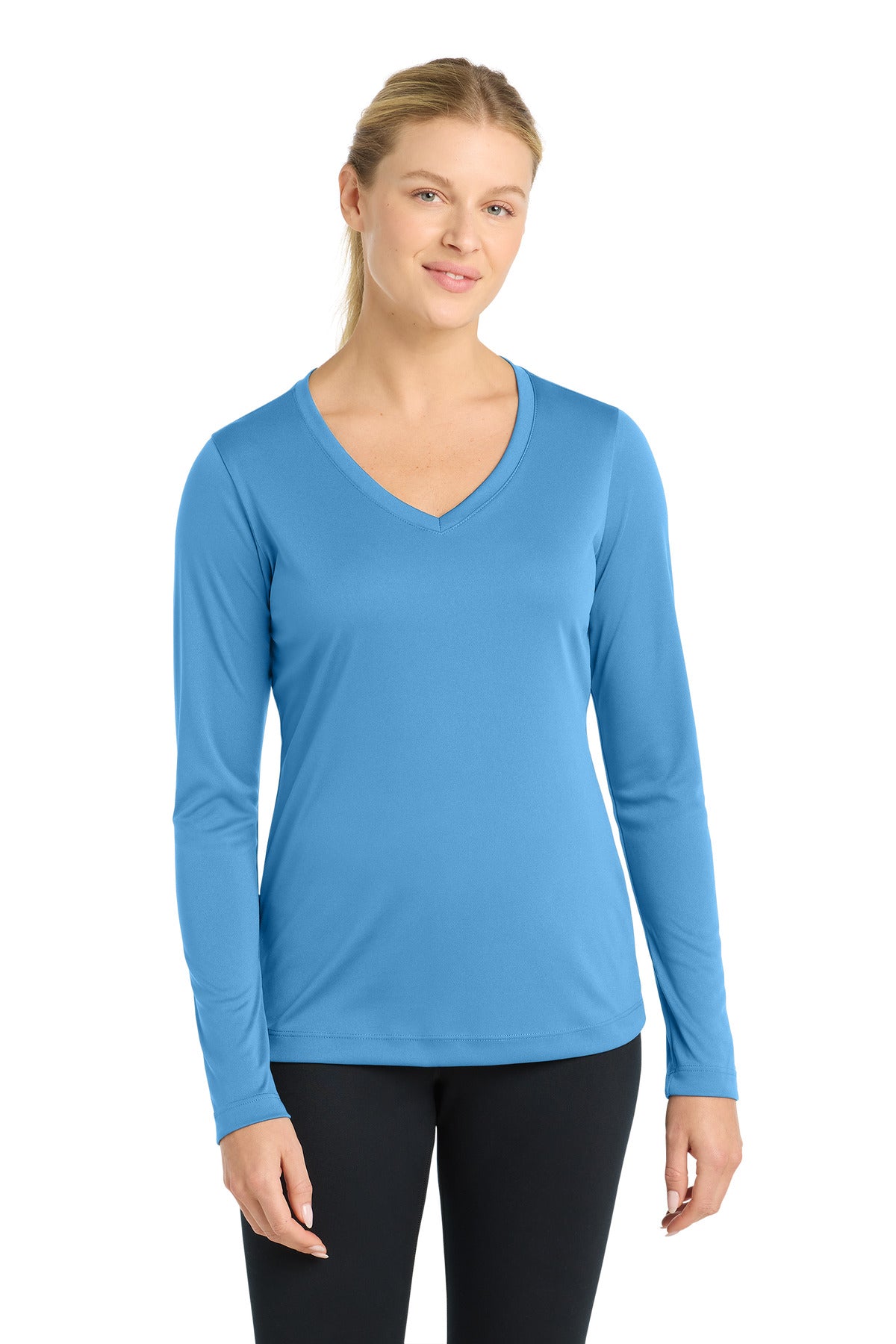 Sport-Tek® Women's Long Sleeve PosiCharge® Competitor™ V-Neck Tee. LST353LS