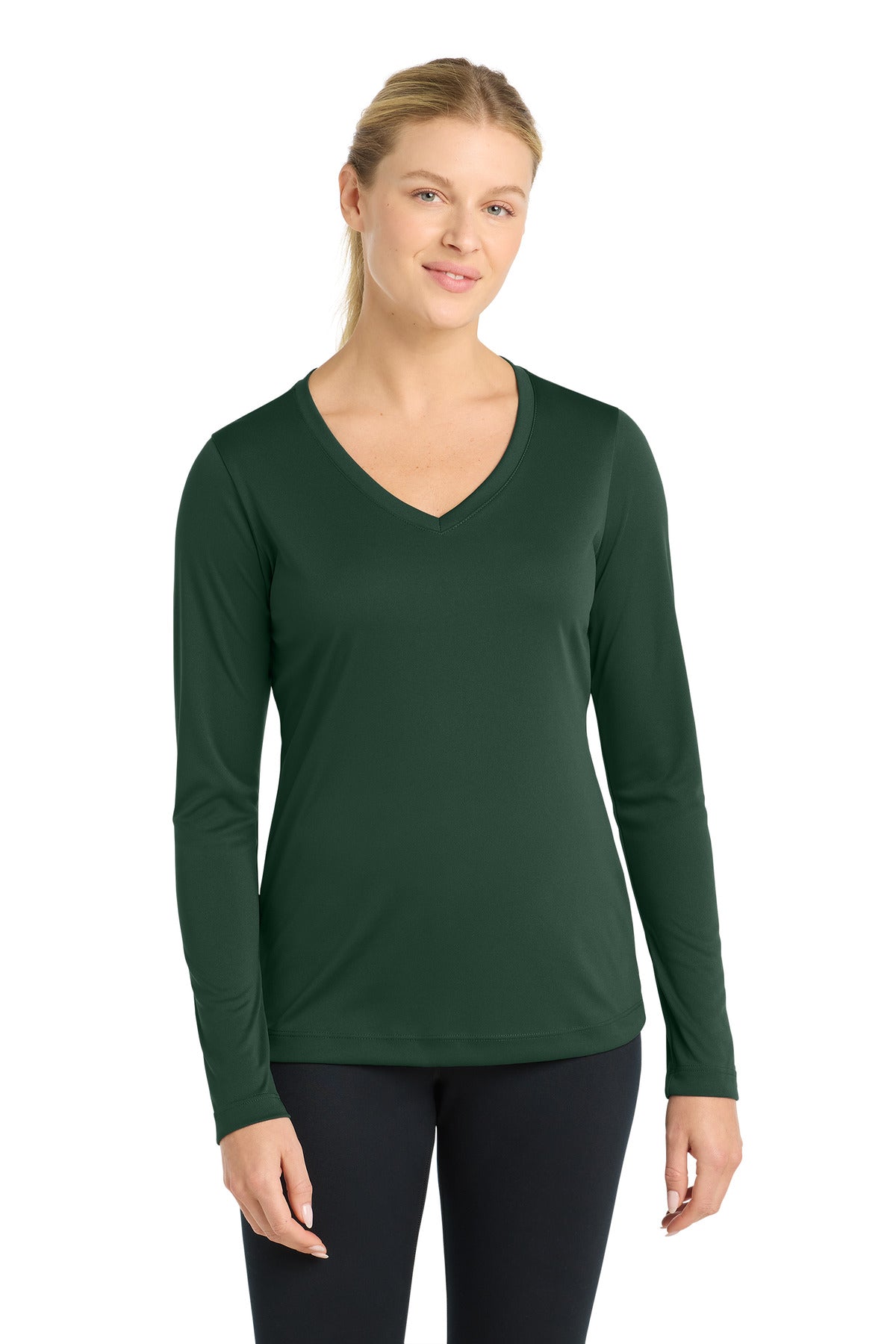 Sport-Tek® Women's Long Sleeve PosiCharge® Competitor™ V-Neck Tee. LST353LS
