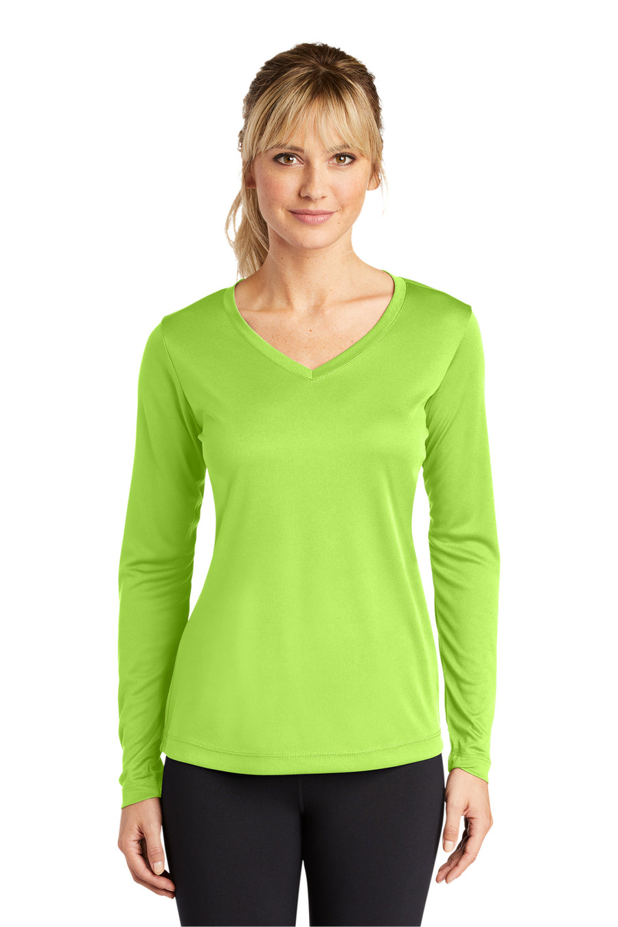 Sport-Tek® Women's Long Sleeve PosiCharge® Competitor® V-Neck Tee. LST353LS