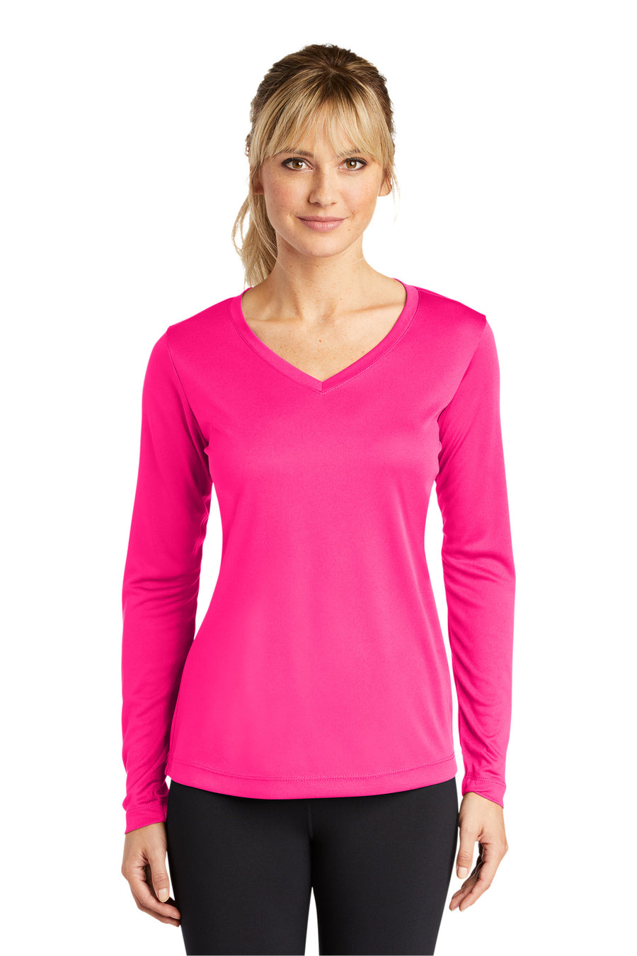 Sport-Tek® Women's Long Sleeve PosiCharge® Competitor® V-Neck Tee. LST353LS