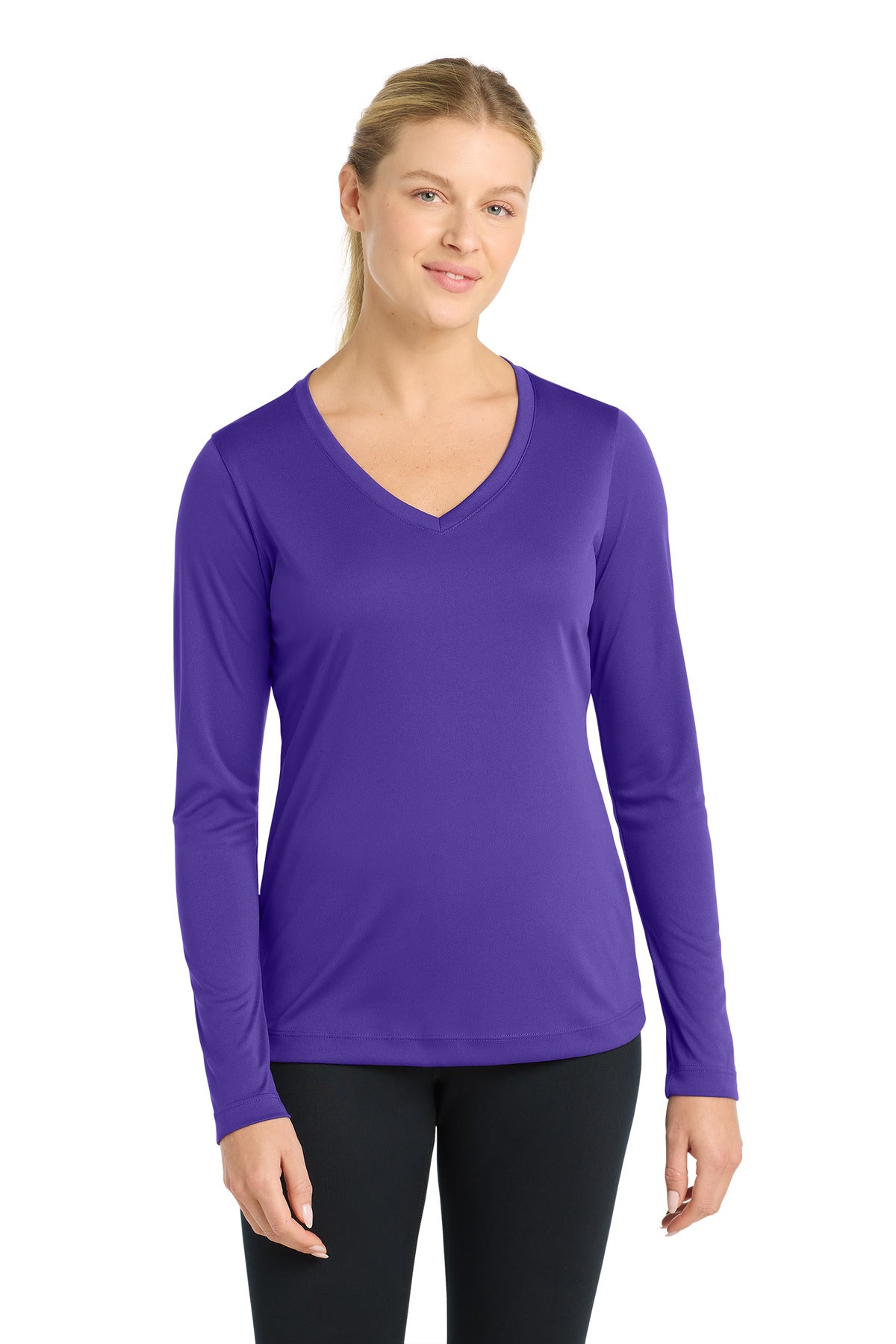 Sport-Tek® Women's Long Sleeve PosiCharge® Competitor™ V-Neck Tee. LST353LS