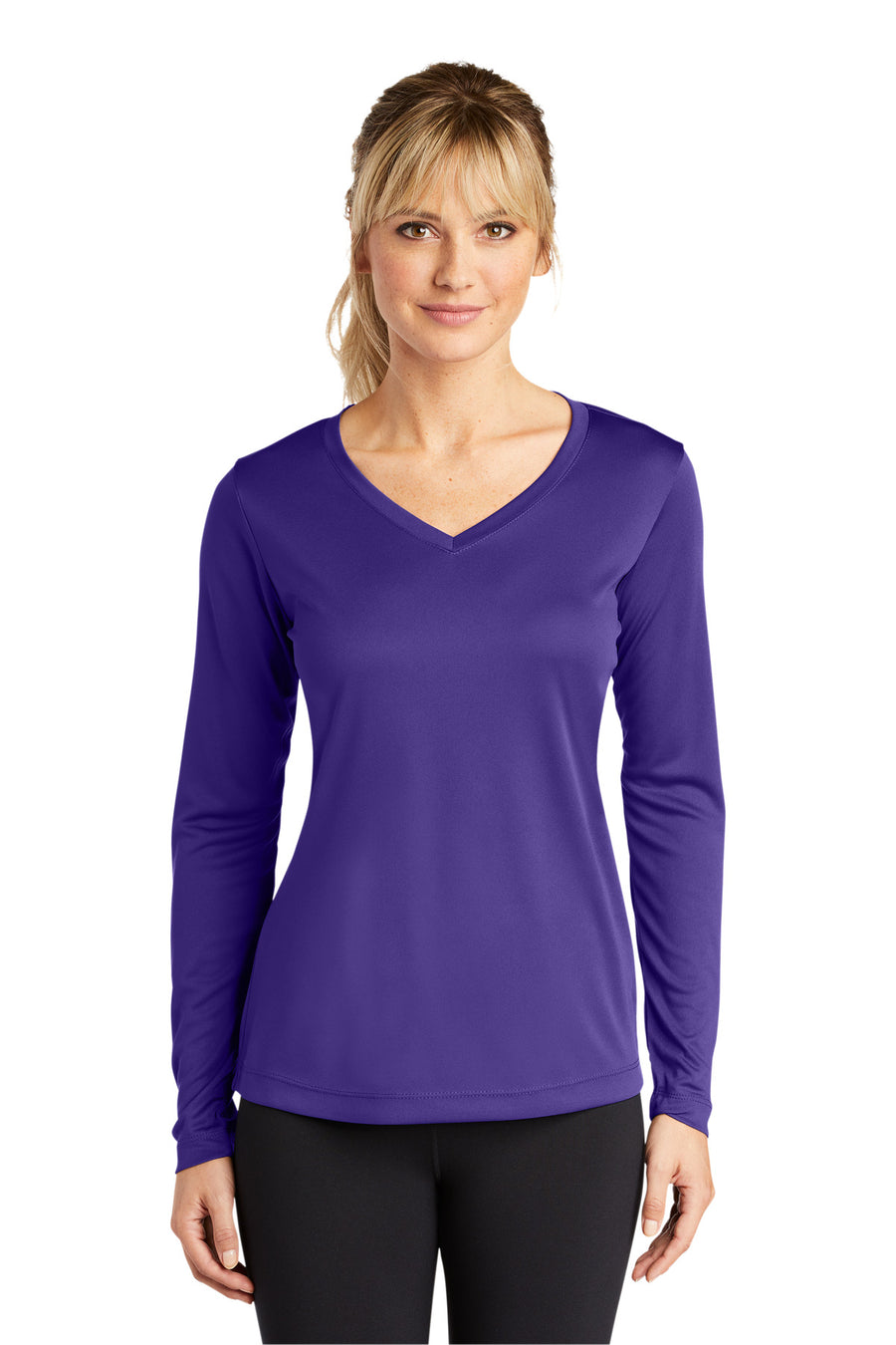 Sport-Tek® Women's Long Sleeve PosiCharge® Competitor® V-Neck Tee. LST353LS