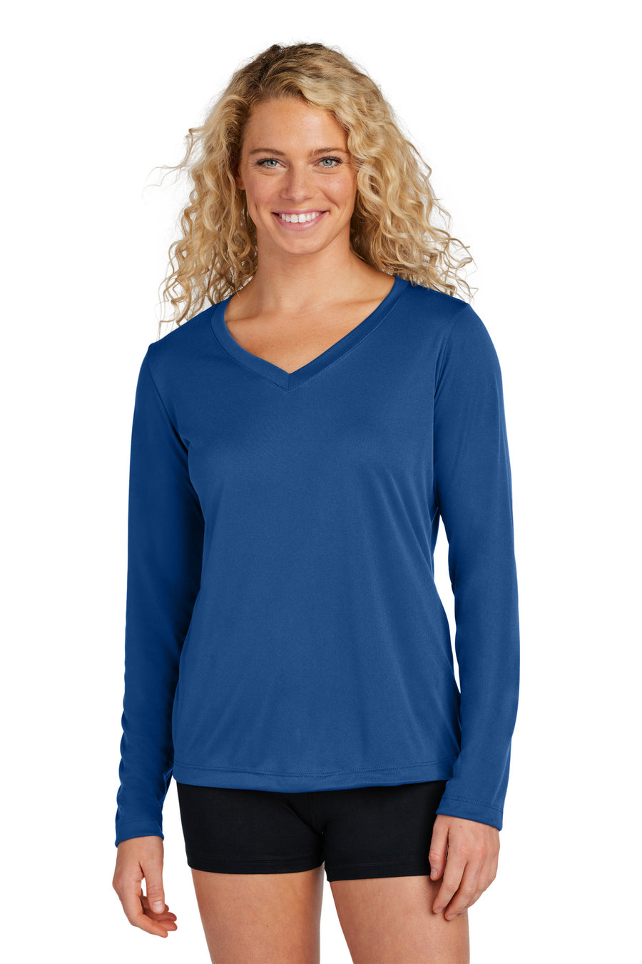 Sport-Tek® Women's Long Sleeve PosiCharge® Competitor® V-Neck Tee. LST353LS