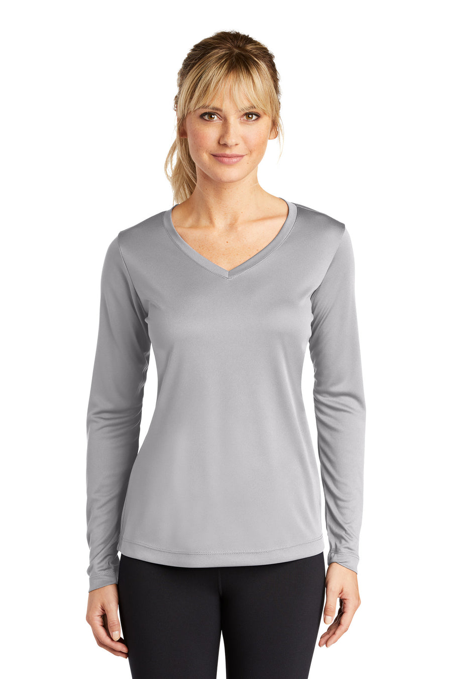 Sport-Tek® Women's Long Sleeve PosiCharge® Competitor® V-Neck Tee. LST353LS