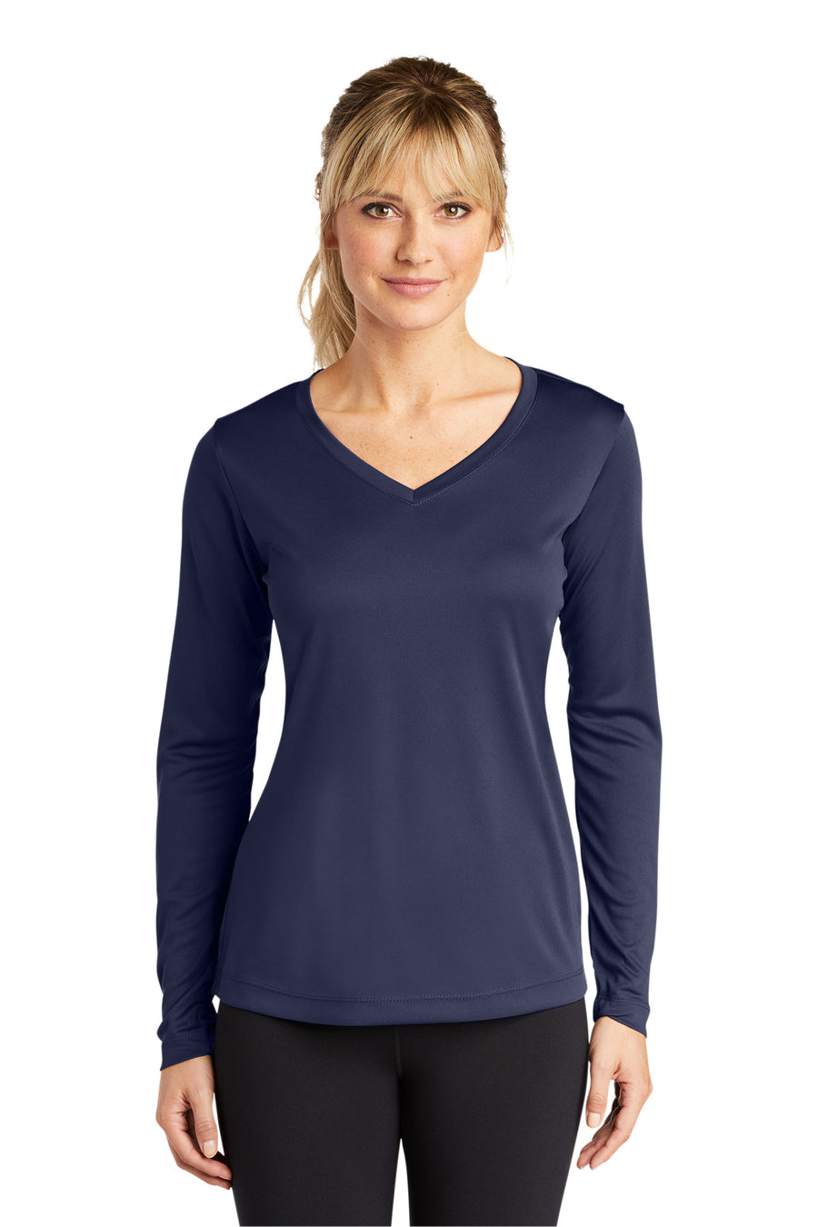 Sport-Tek® Women's Long Sleeve PosiCharge® Competitor® V-Neck Tee. LST353LS