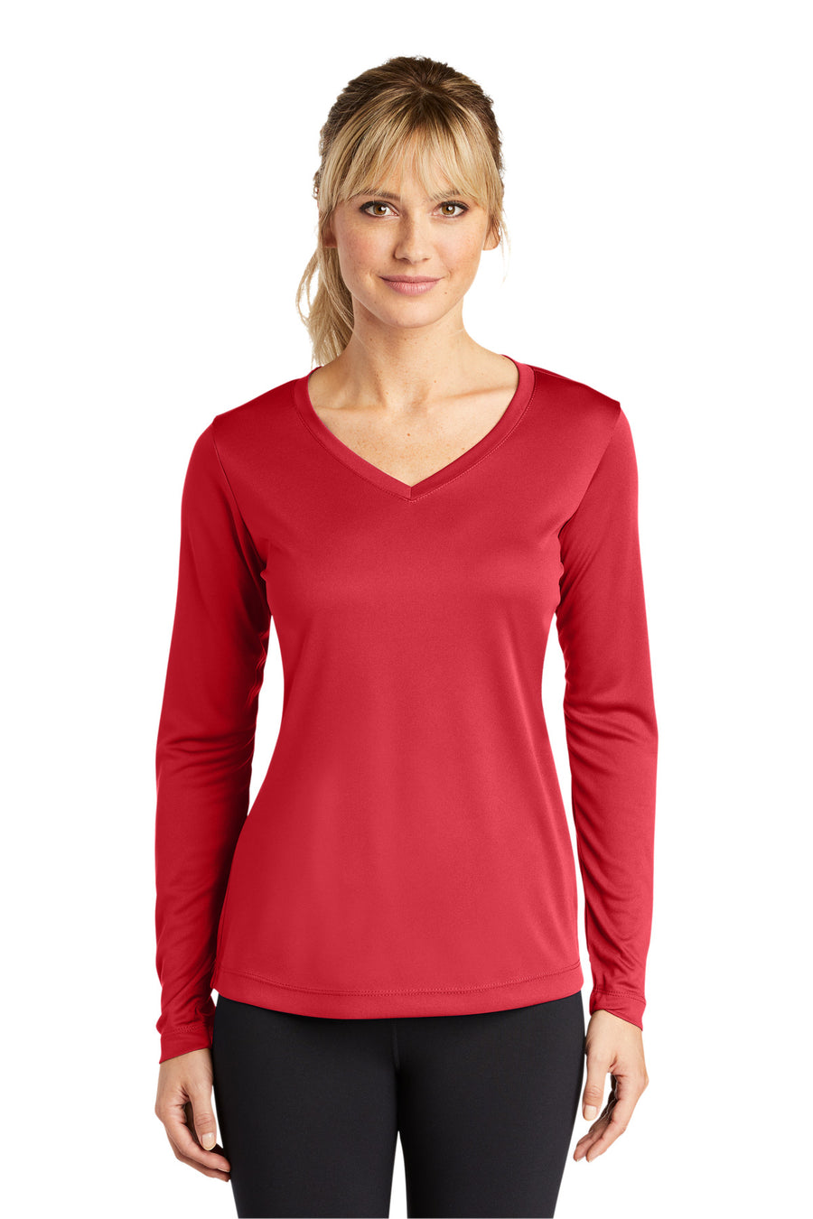 Sport-Tek® Women's Long Sleeve PosiCharge® Competitor® V-Neck Tee. LST353LS